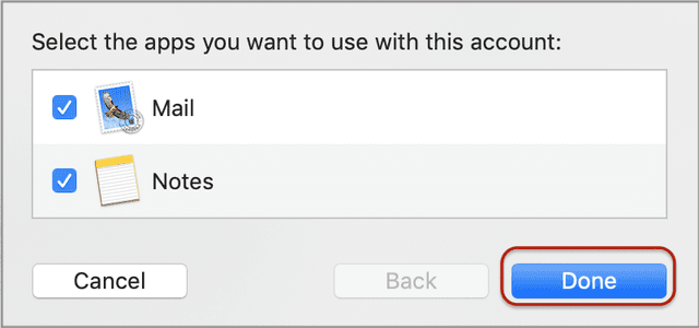 IImage Set up email in macOS Sierra or later